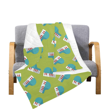 Piano Pattern Print Design 03 Premium Quilt