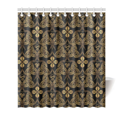 Celtic Knot Gold Design Shower Curtain