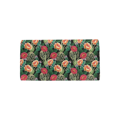 Cactus Pattern Print Design 06 Women's Trifold Wallet