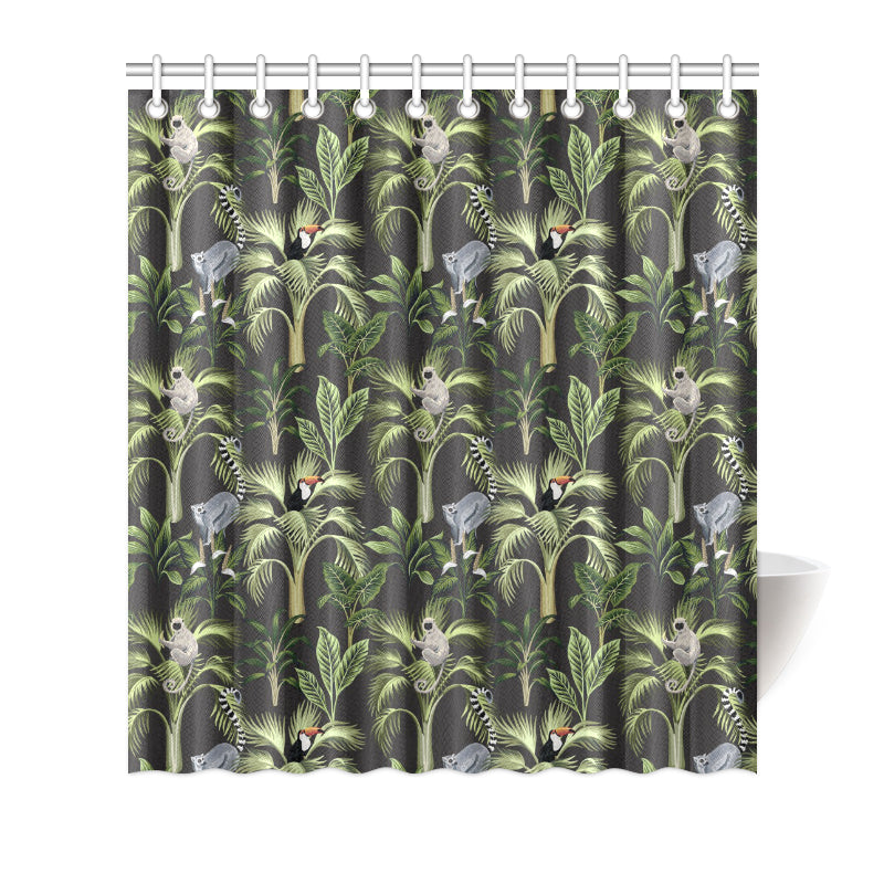 Rainforest Pattern Print Design RF05 Shower Curtain