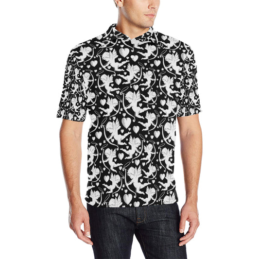 Cupid Pattern Print Design 04 Men Polo Shirt