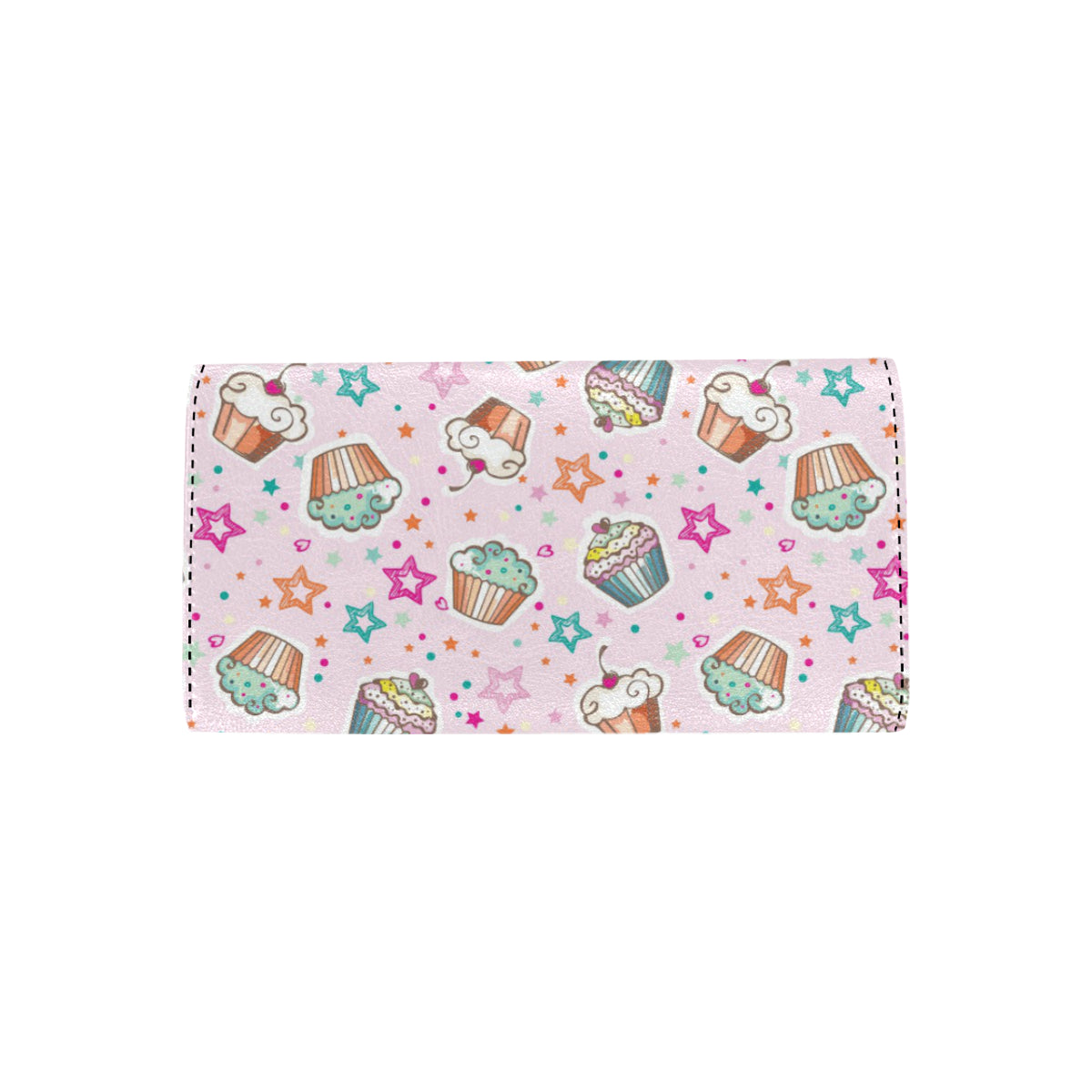 Cupcake Pattern Print Design CP03 Women's Trifold Wallet