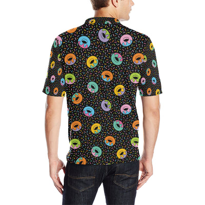 Donut Pattern Print Design DN012 Men Polo Shirt