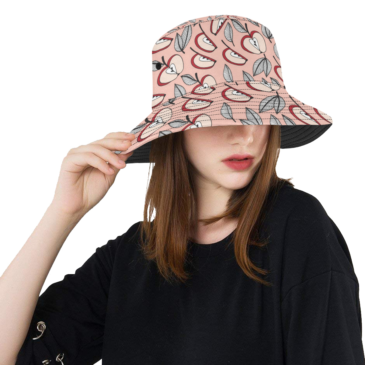 Apple Pattern Print Design AP04 Unisex Bucket Hat