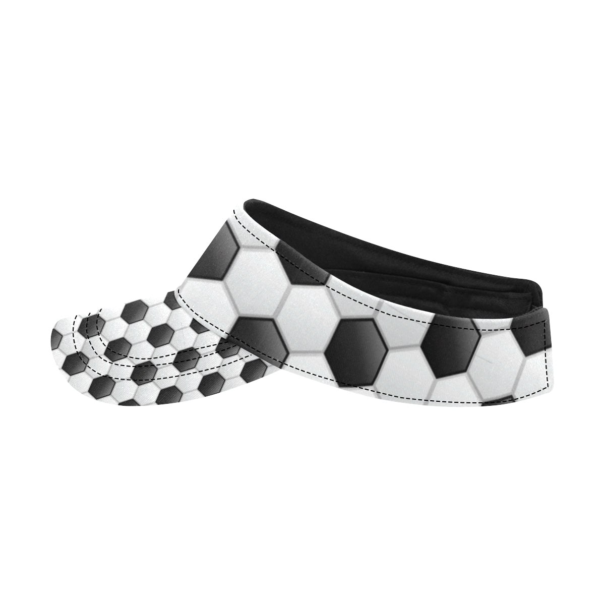Soccer Ball Texture Print Pattern Unisex Sun Visor