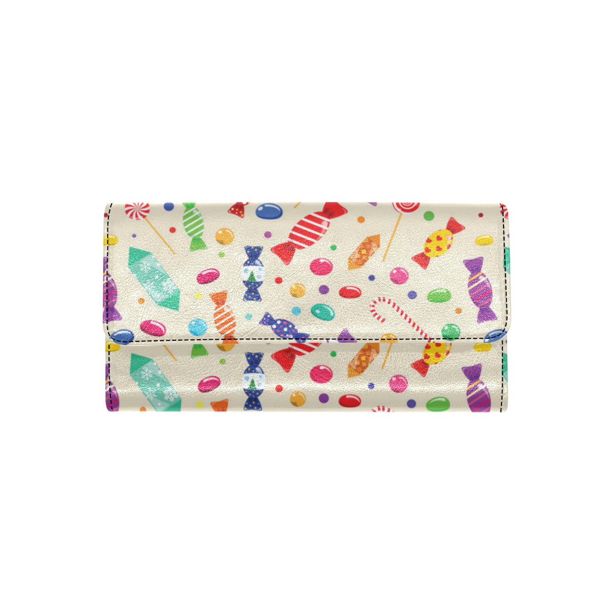 Candy Pattern Print Design 04 Women's Trifold Wallet