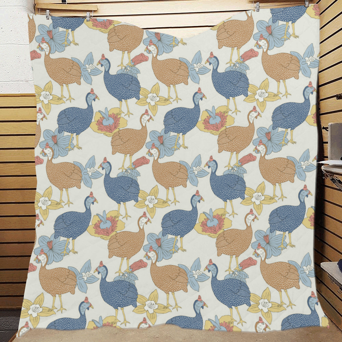 Guinea Fowl Pattern Print Design 01 Premium Quilt
