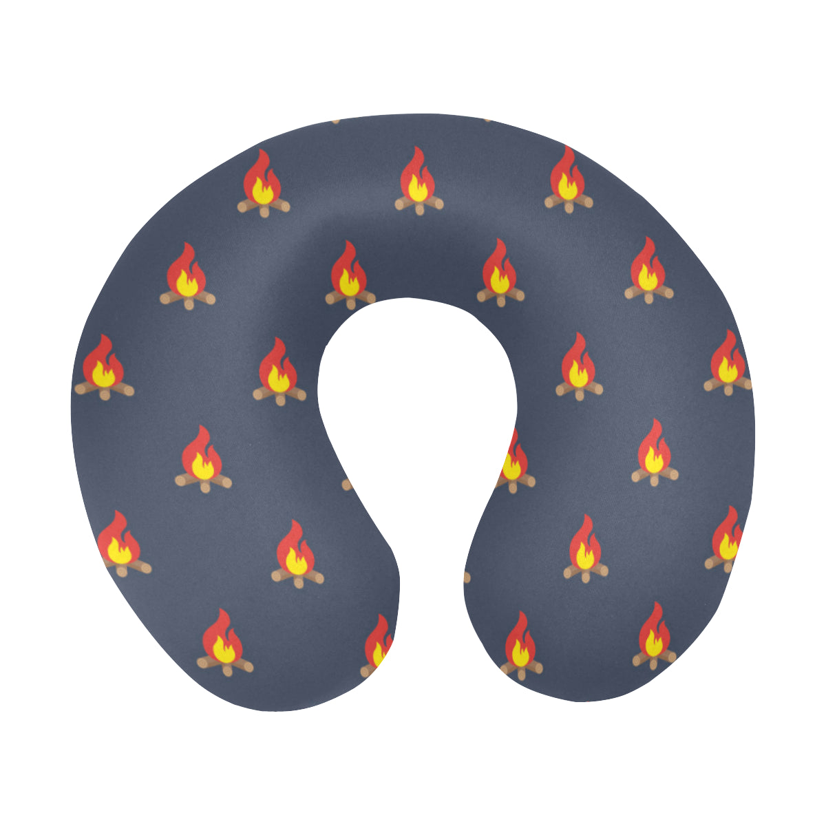 Campfire Pattern Print Design 02 U-Shaped Travel Neck Pillow