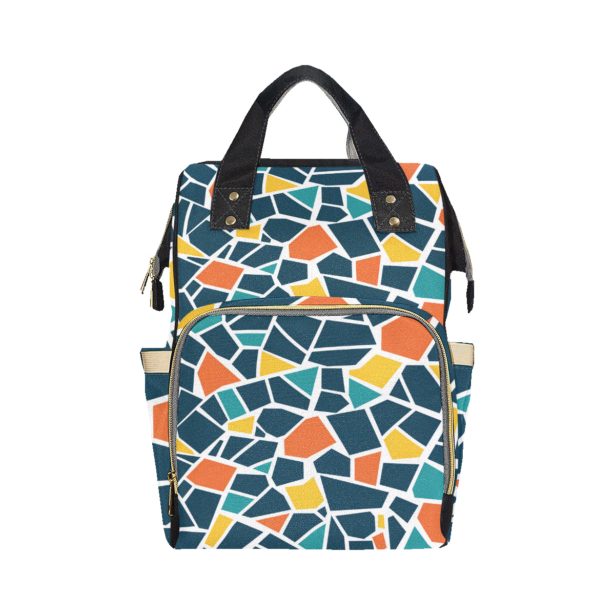 Mosaic Pattern Print Design 02 Diaper Bag Backpack