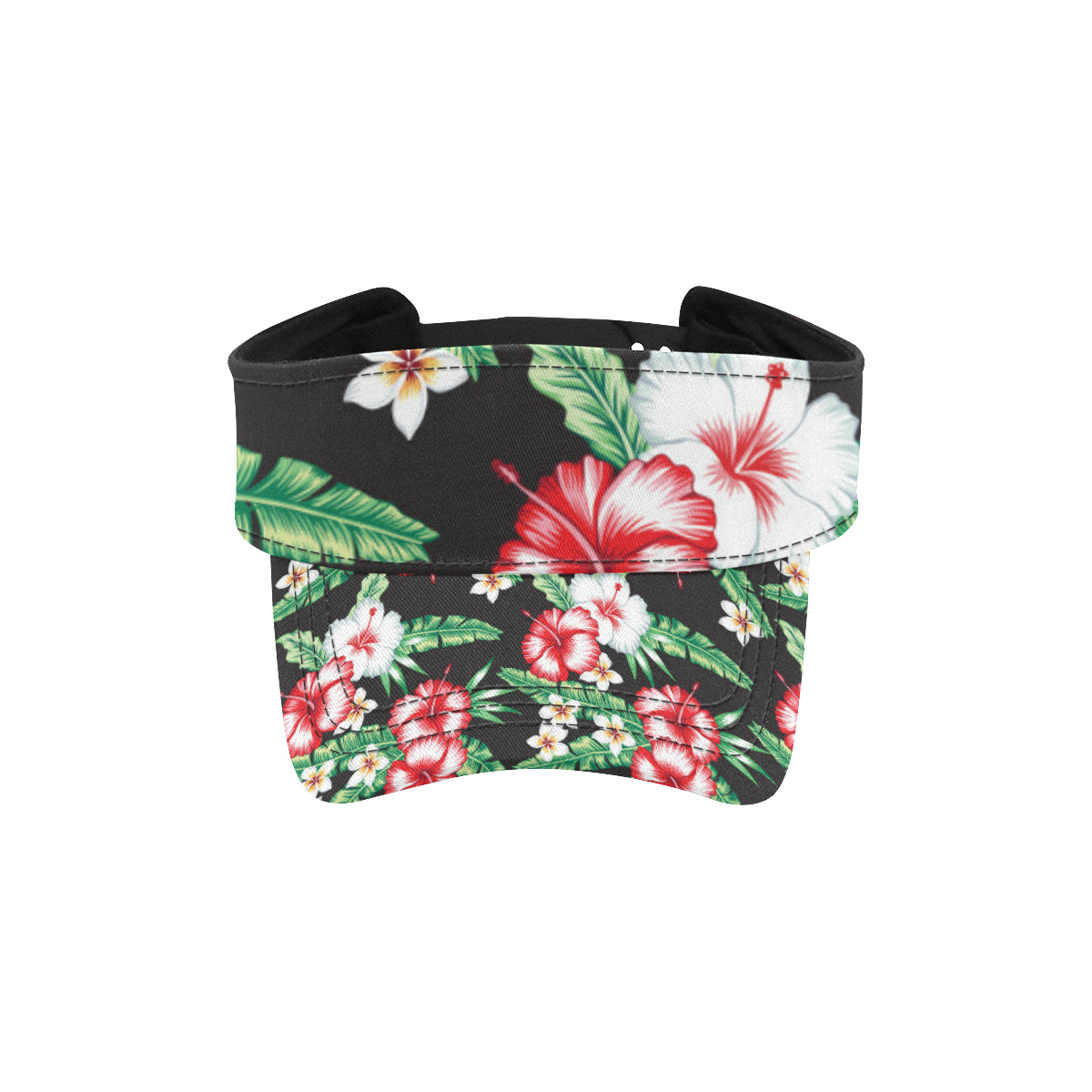 Hawaiian flower tropical leaves Unisex Sun Visor