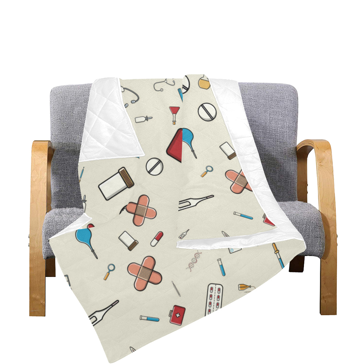 Nurse Pattern Print Design A04 Premium Quilt