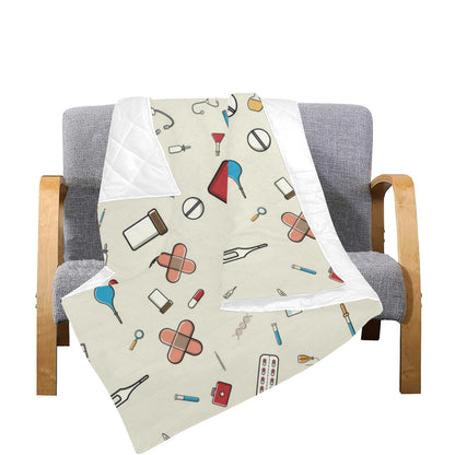 Nurse Pattern Print Design A04 Premium Quilt