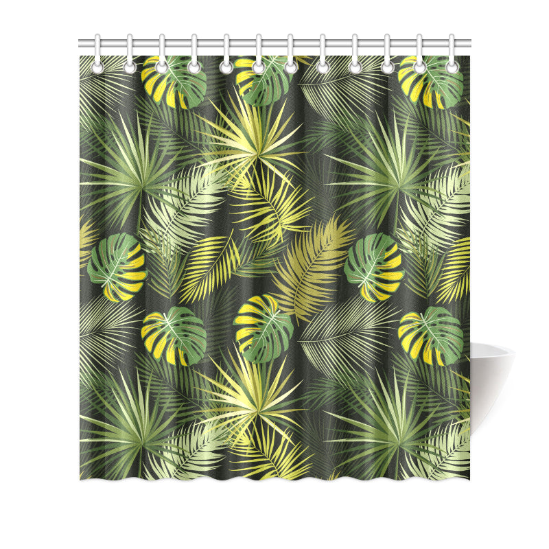 Palm Leaf Pattern Print Design A05 Shower Curtain