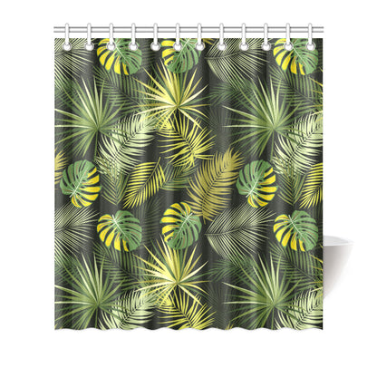 Palm Leaf Pattern Print Design A05 Shower Curtain
