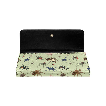 Tarantula Pattern Print Design 02 Women's Trifold Wallet