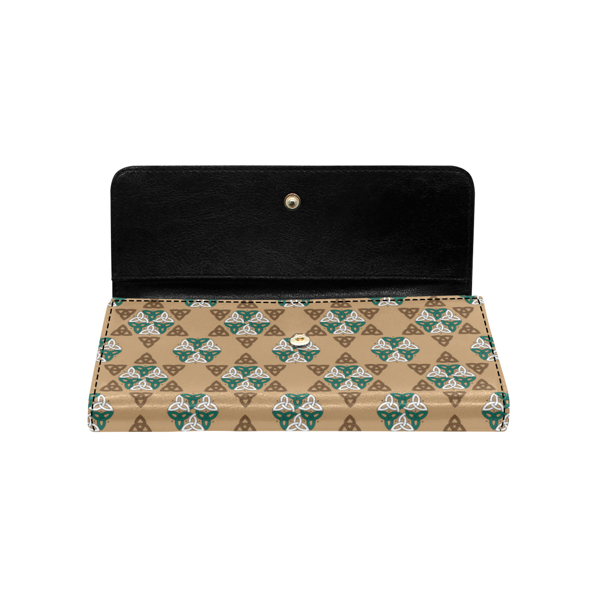 Celtic Pattern Print Design 08 Women's Trifold Wallet