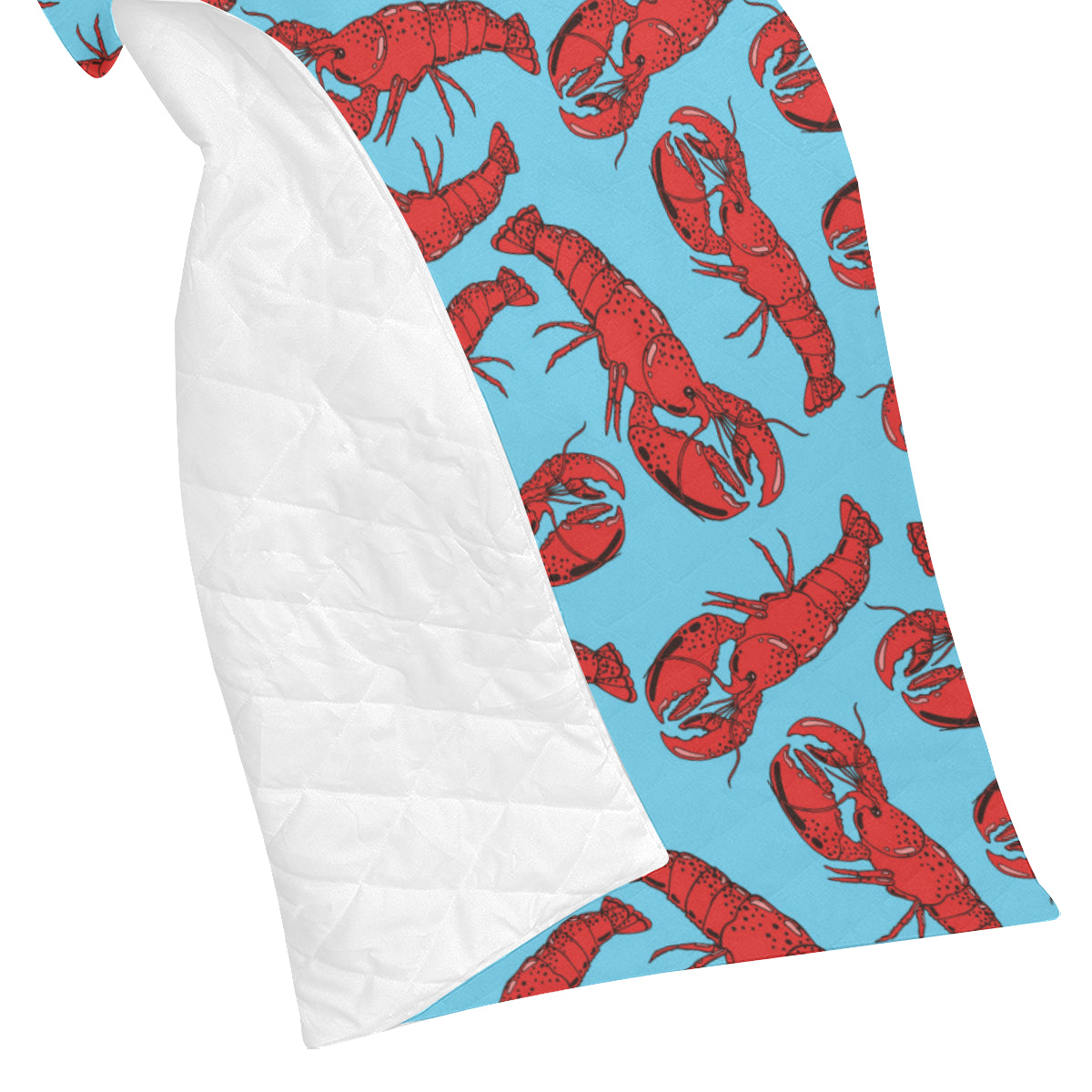 Lobster Red Pattern Print Design 03 Premium Quilt