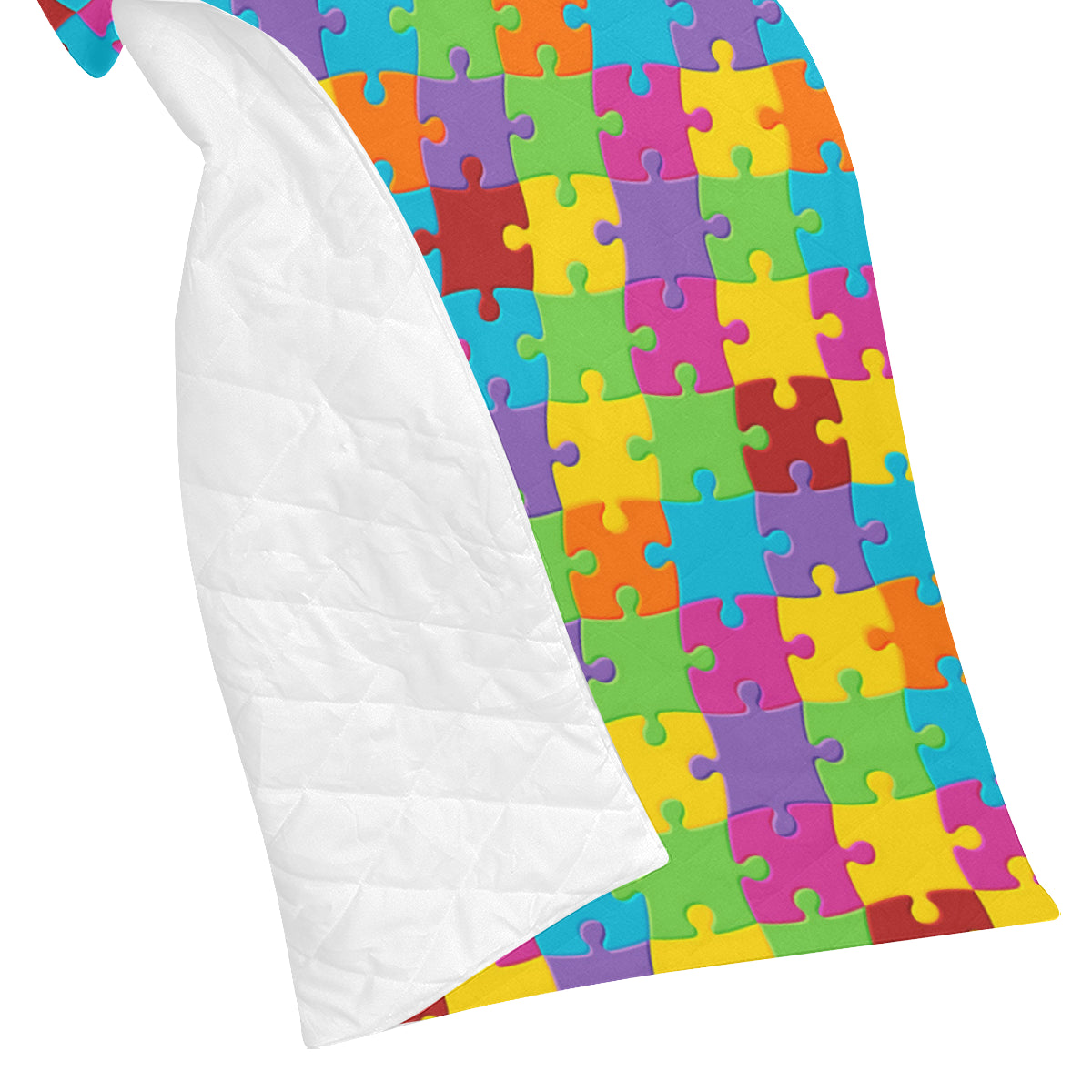 Autism Awareness Pattern Print Design 02 Premium Quilt
