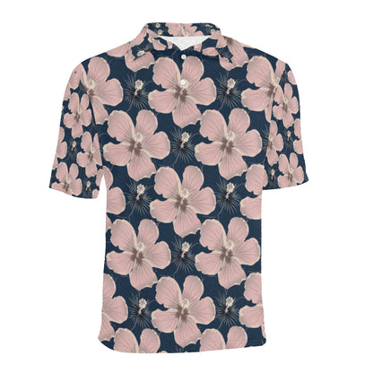 Plumeria Pattern Print Design PM018 Men Polo Shirt