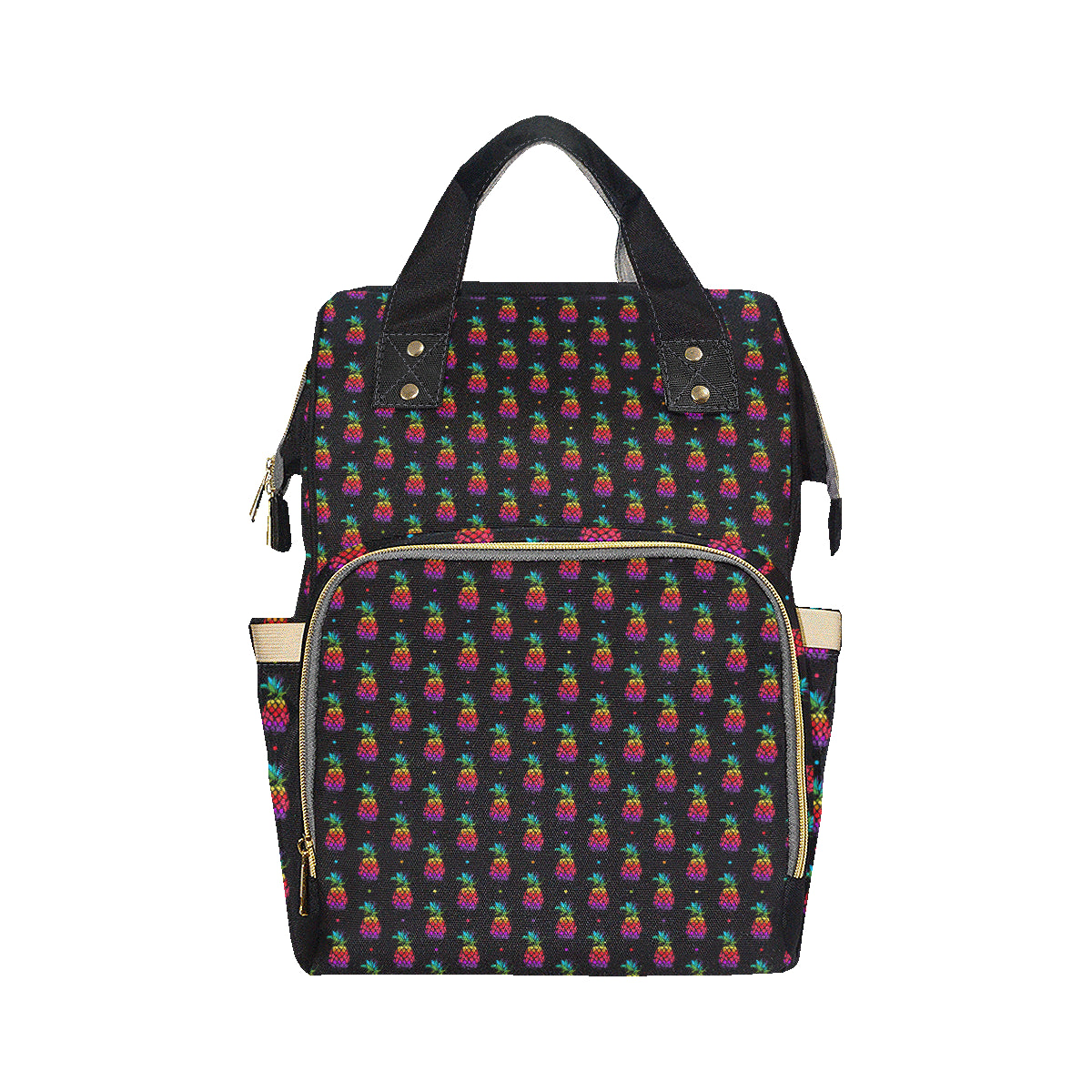 Pineapple Rainbow Dot Print Diaper Bag Backpack
