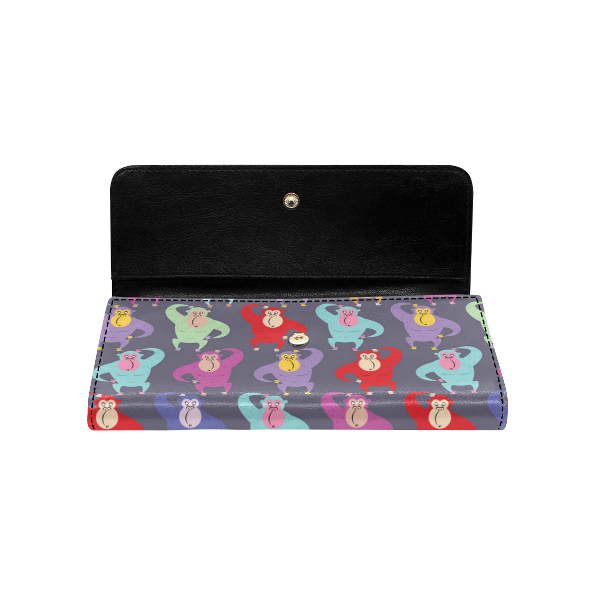 Chimpanzee Pattern Print Design 03 Women's Trifold Wallet