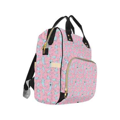 Narwhal Cartoon Cute Print Diaper Bag Backpack