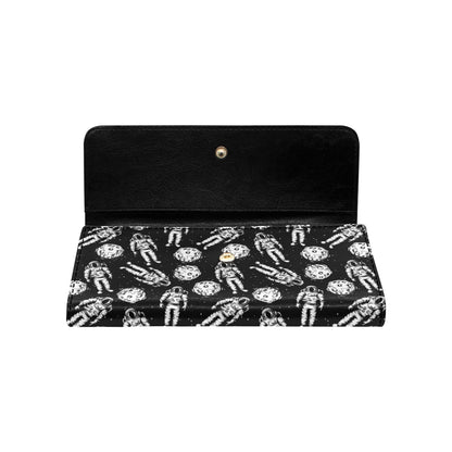 Astronaut Pattern Print Design 03 Women's Trifold Wallet