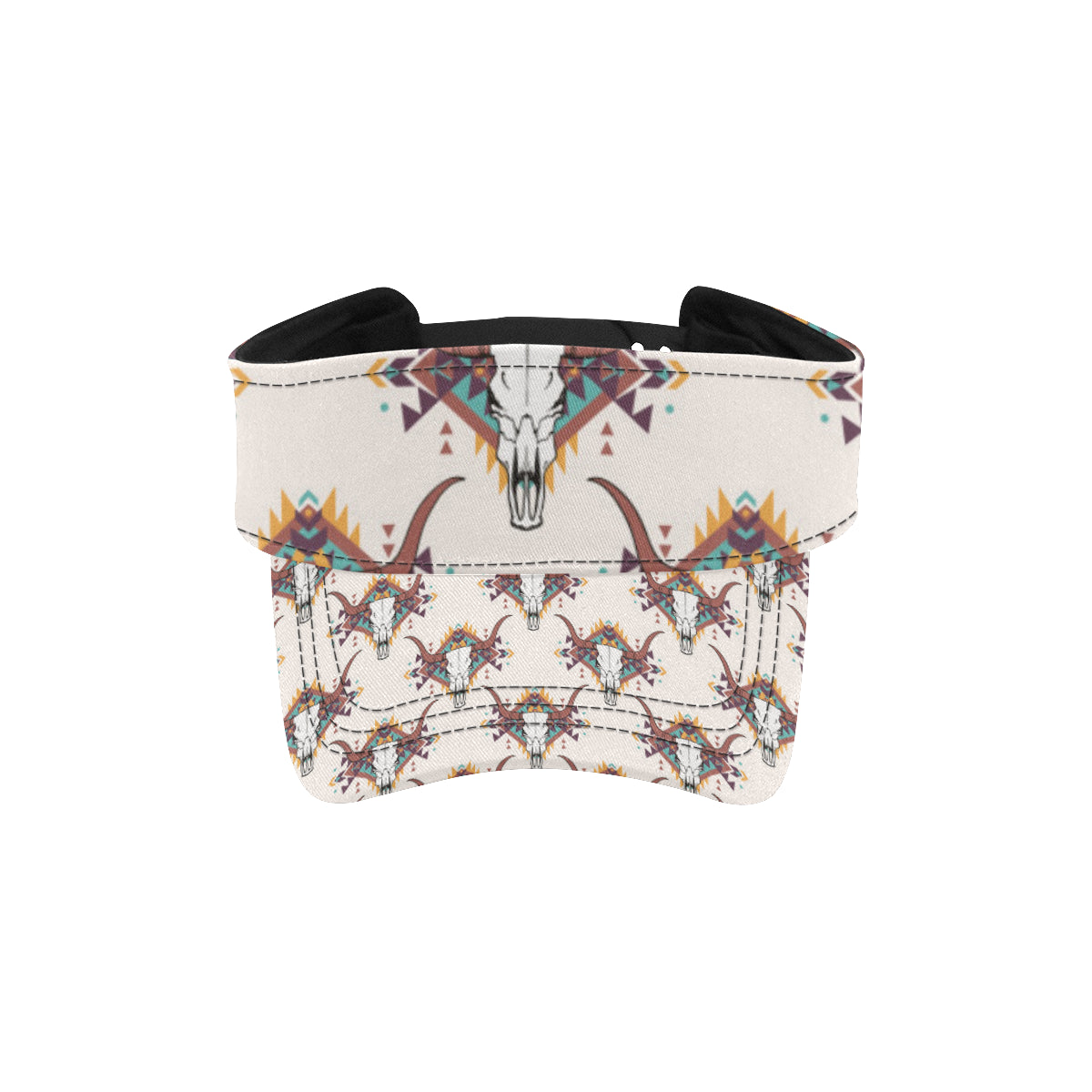 Buffalo Head Pattern Print Design 02 Unisex Sun Visor