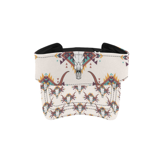 Buffalo Head Pattern Print Design 02 Unisex Sun Visor