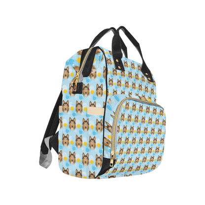 Collies Pattern Print Design 02 Diaper Bag Backpack
