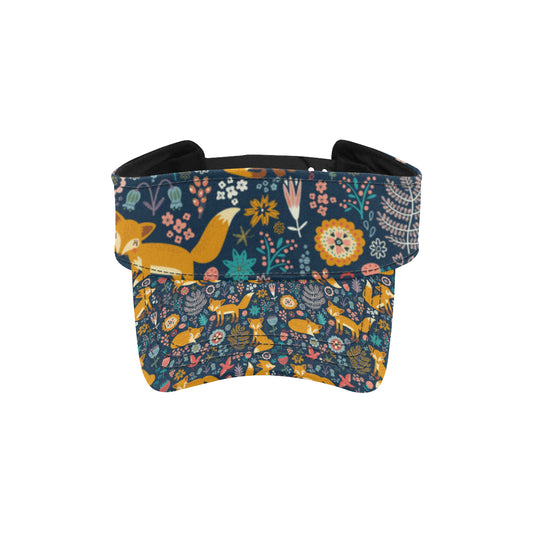 Fox Cute Jungle Print Pattern Unisex Sun Visor