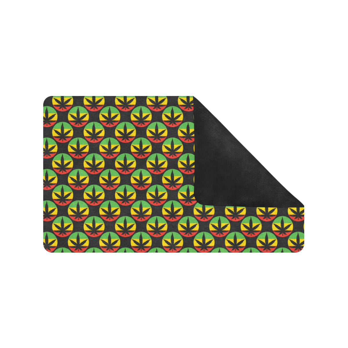 Rasta Reggae Color Design Rubber Doormat