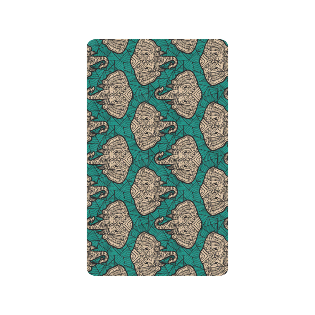 Boho Head Elephant Rubber Doormat