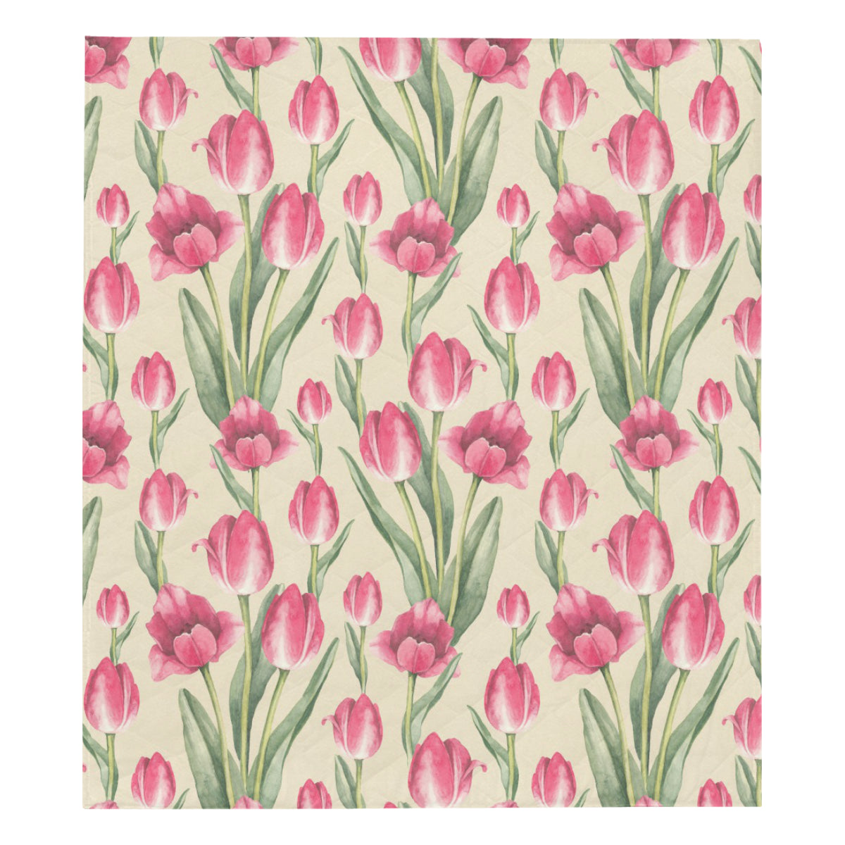 Tulip Pink Pattern Print Design TP06 Premium Quilt