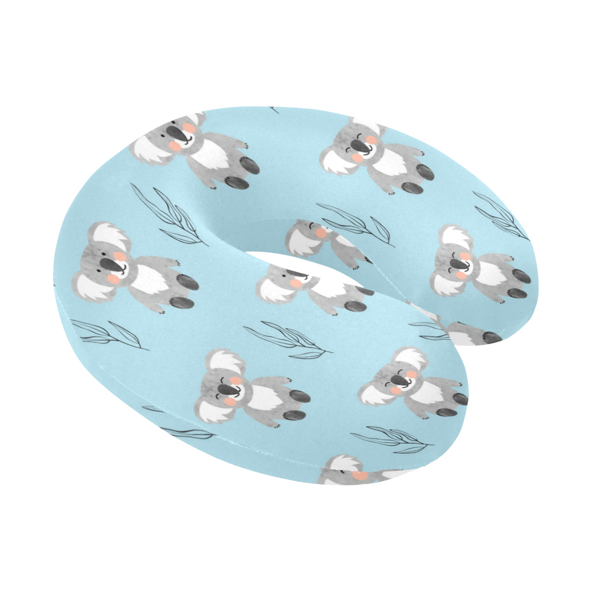 Koala Pattern Print Design 01 U-Shaped Travel Neck Pillow