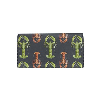 Lobster Pattern Print Design 01 Women's Trifold Wallet