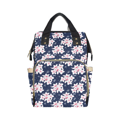 Plumeria Pattern Print Design PM017 Diaper Bag Backpack