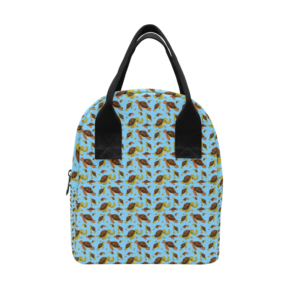 Hello Sea Turtle Print Pattern Insulated Lunch Bag