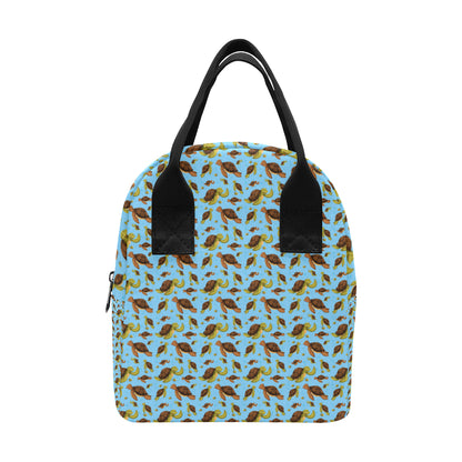 Hello Sea Turtle Print Pattern Insulated Lunch Bag