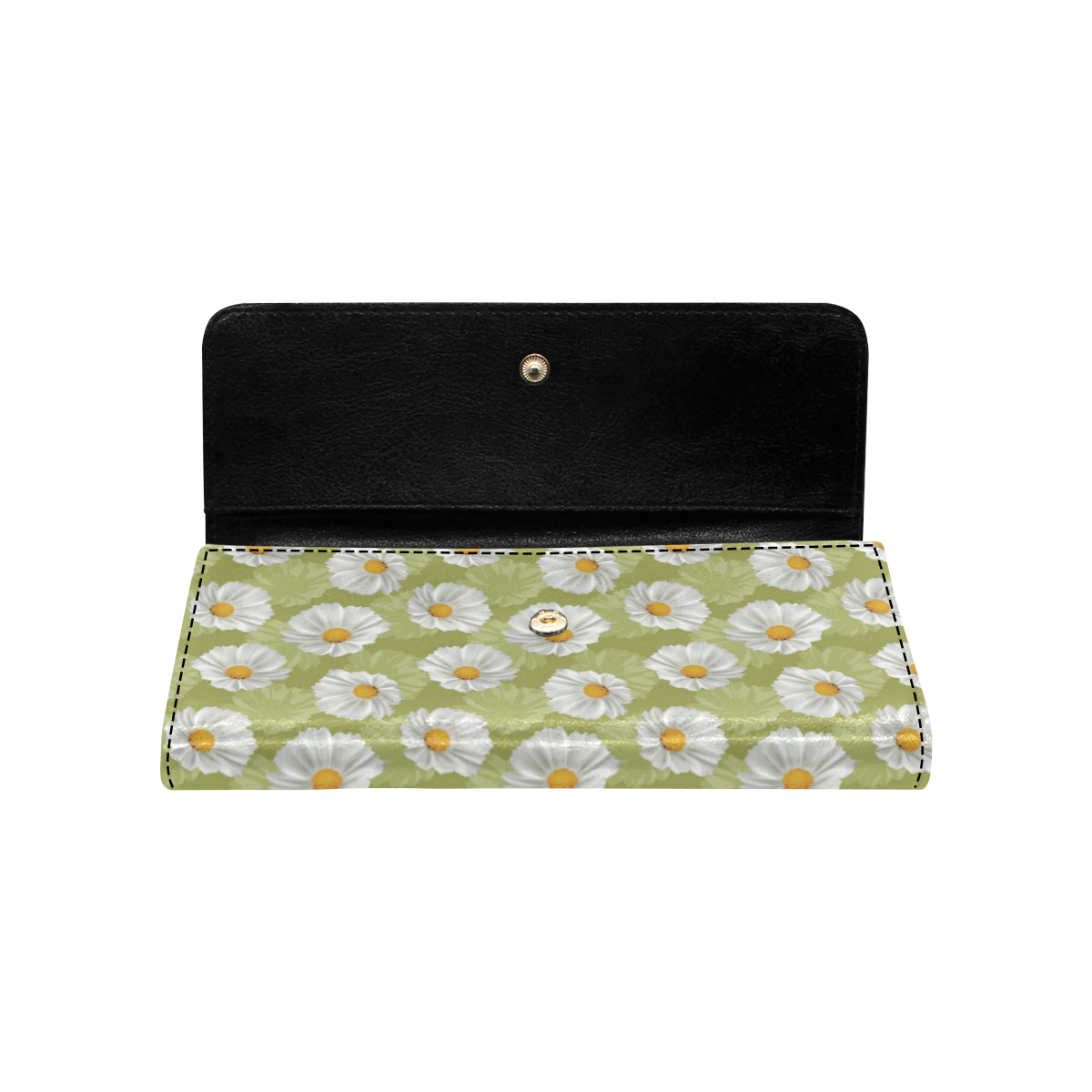 Daisy Pattern Print Design DS06 Women's Trifold Wallet