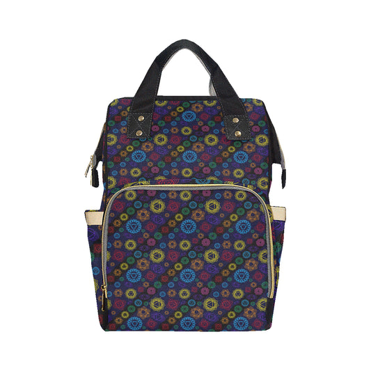Chakra Colorful Print Pattern Diaper Bag Backpack
