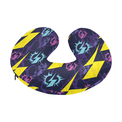 Lightning Thunder Pattern Print Design 01 U-Shaped Travel Neck Pillow