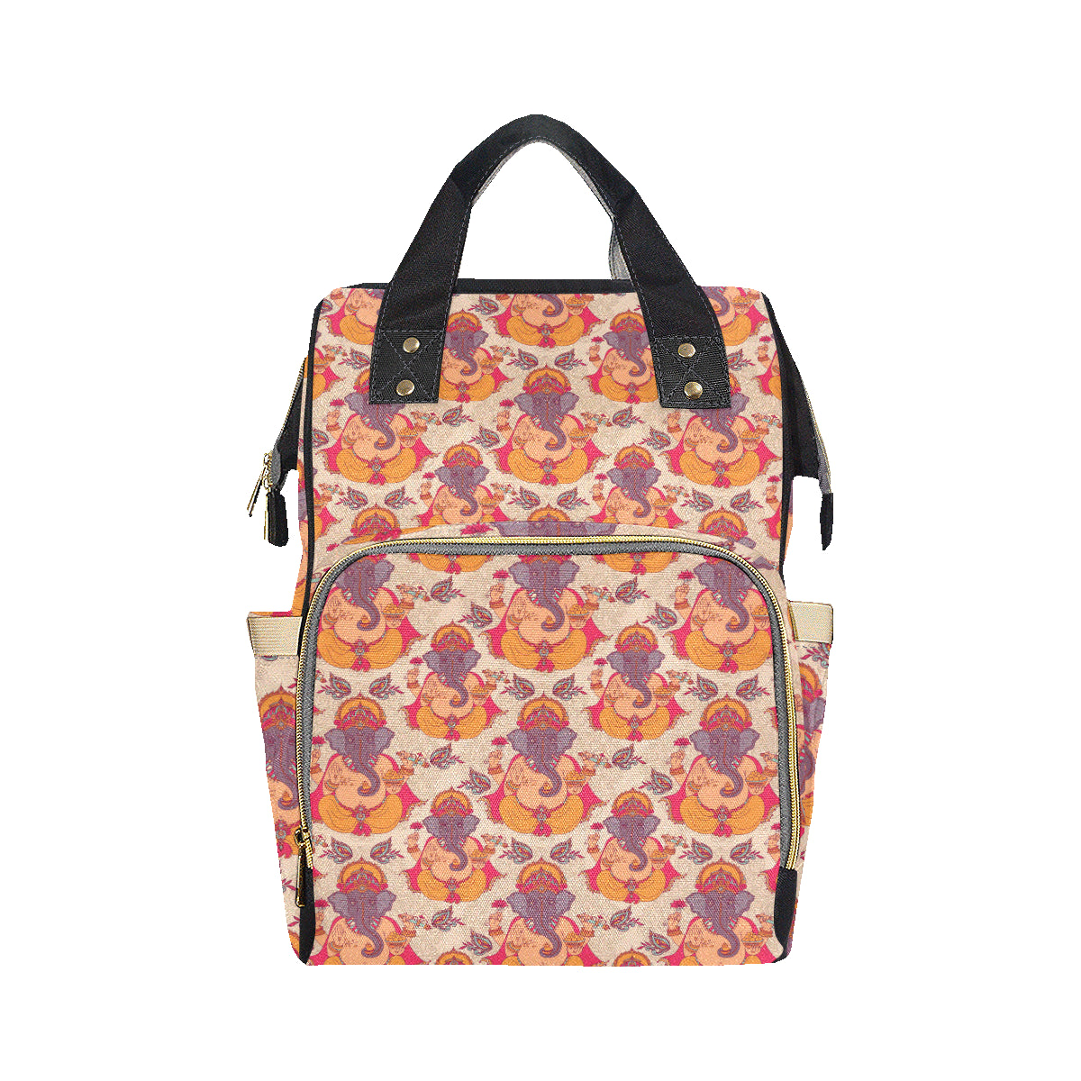 Ganesha Indian Pattern Print Design 02 Diaper Bag Backpack