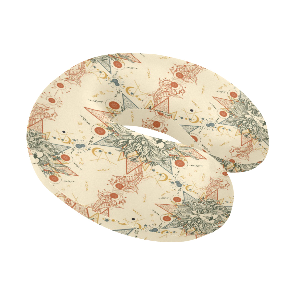 Leo Pattern Print Design 02 U-Shaped Travel Neck Pillow
