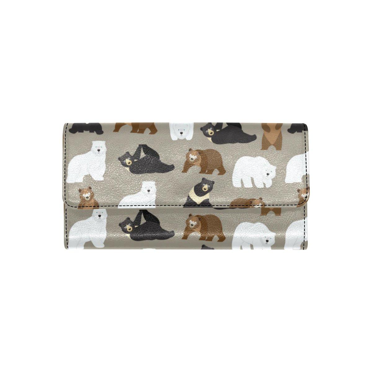 Bear Pattern Print Design BE03 Women's Trifold Wallet