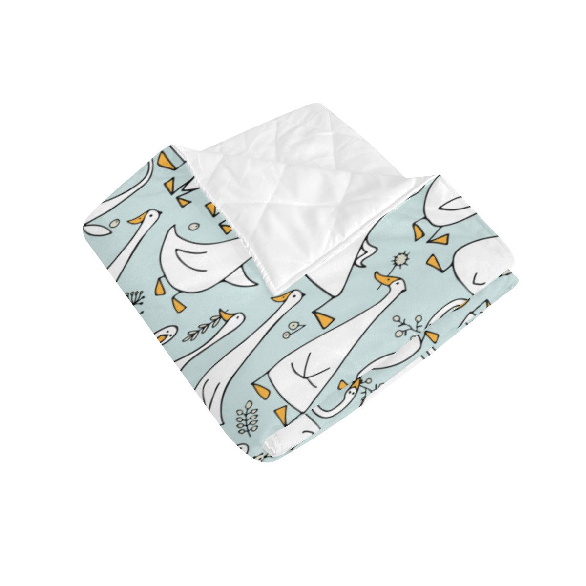 Goose Pattern Print Design 03 Premium Quilt