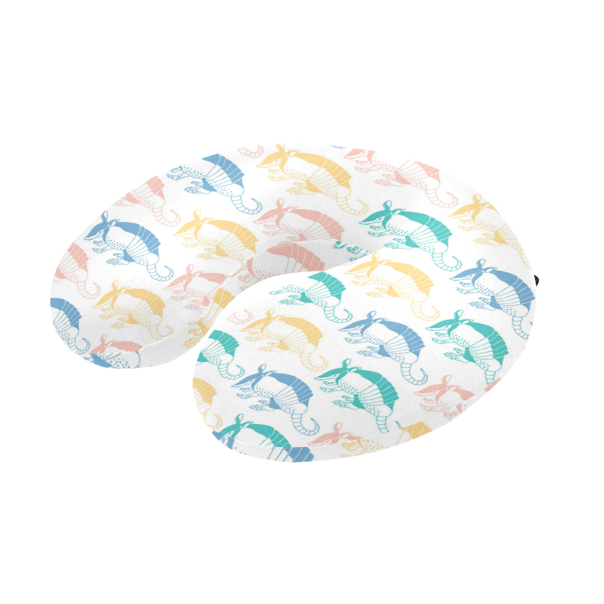 Armadillo Pattern Print Design 05 U-Shaped Travel Neck Pillow