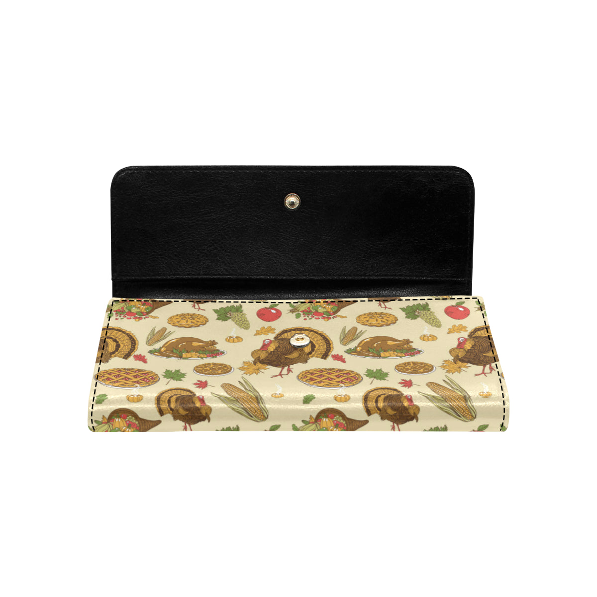 Turkey Pattern Print Design 02 Women's Trifold Wallet