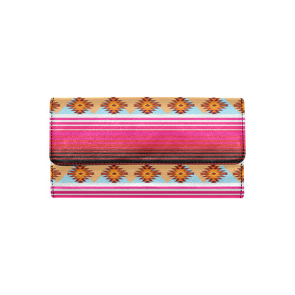 Mexican Pattern Print Design 03 Women's Trifold Wallet