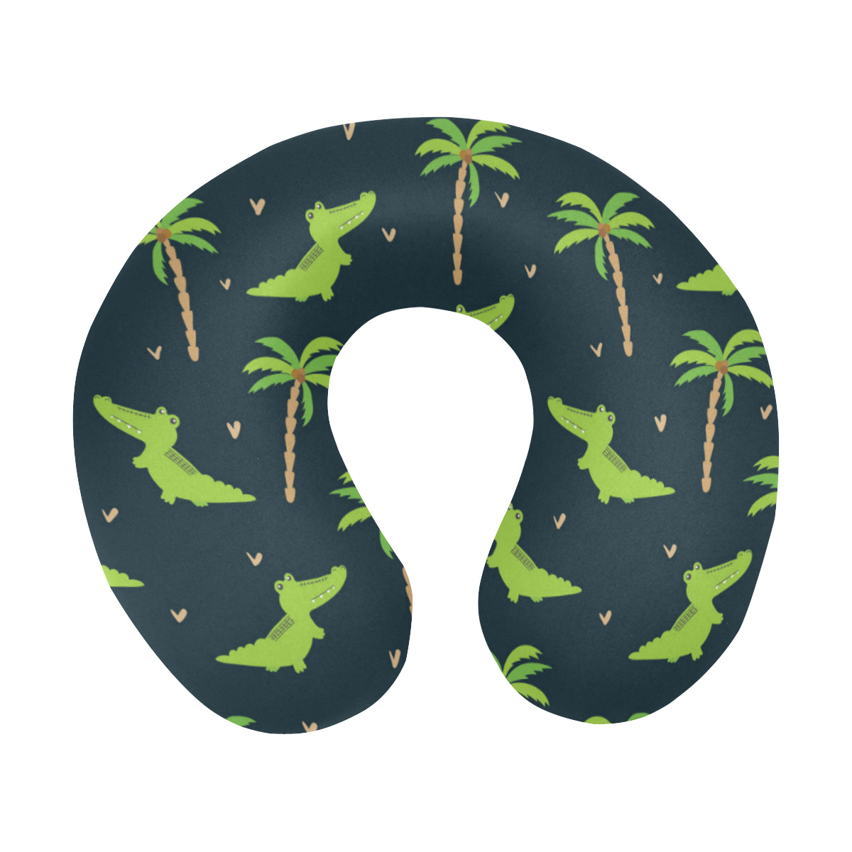 Alligator Pattern Print Design 02 U-Shaped Travel Neck Pillow